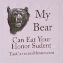 my bear vs. your "honor sudent"